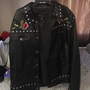 Black leather jacket